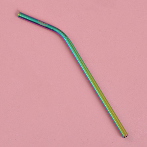 Rainbow Metal Straw